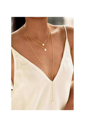گردنبند استیل ( فولاد ) طلائی زنانه استیل (فولاد) NKIE JEWELS - کد 888945884
