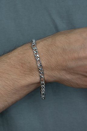 دستبند استیل (فولاد) سفید زنانه استیل (فولاد) NKIE JEWELS - کد 888949763