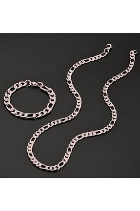گردنبند استیل ( فولاد ) صورتی زنانه استیل (فولاد) NKIE JEWELS - کد 888945885