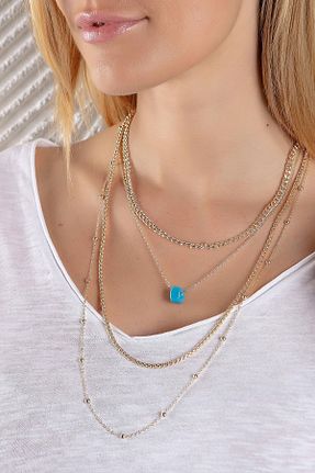 گردنبند استیل ( فولاد ) طلائی استیل (فولاد) NKIE JEWELS - کد 888946327