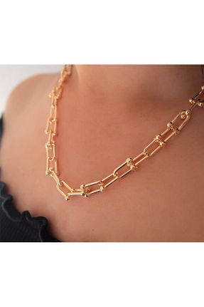 گردنبند استیل ( فولاد ) طلائی استیل (فولاد) NKIE JEWELS - کد 888946993