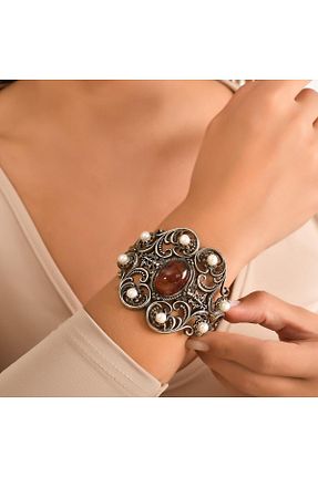 دستبند نقره زنانه 925 عیار Nusret Takı - کد 32097510