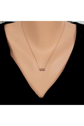گردنبند نقره صورتی زنانه 925 عیار Nusret Takı - کد 846602450