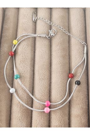دستبند استیل (فولاد) طوسی زنانه استیل (فولاد) Siya Silver - کد 889005408