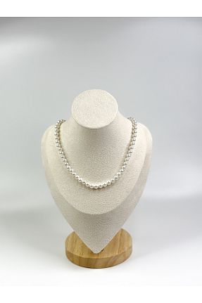 گردنبند مروارید سفید مروارید آب شیرین Zey Jewellery - کد 888418700