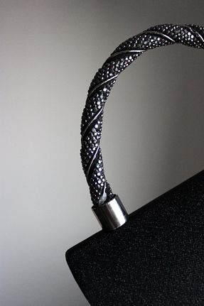کیف مجلسی مشکی زنانه پارچه ای Mimoza - کد 889015971