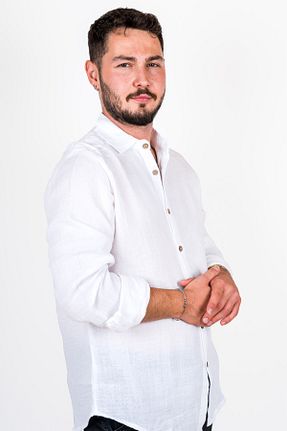 پیراهن سفید مردانه رگولار Botex - کد 889018873