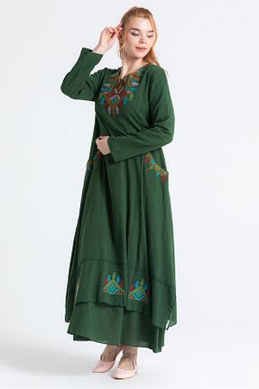 لباس سبز زنانه بافتنی Eliş Şile Bezi - کد 682276639