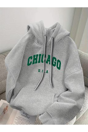 سوئیشرت طوسی زنانه چاپی Jakinta Outdoors - کد 889051991