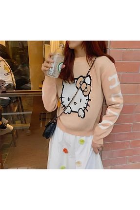 پلیور بژ زنانه Animal ÖZGESTORE - کد 889062647