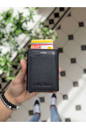 کیف پول مشکی زنانه سایز متوسط Visso leather - کد 778792786