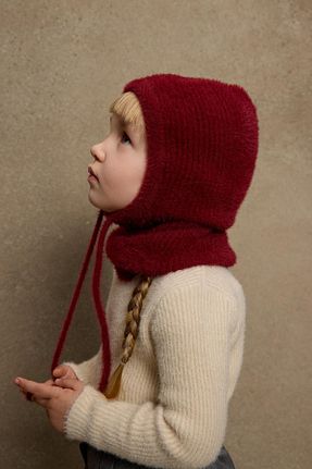 کلاه پشمی زرشکی بچه گانه Fahhar Kids - کد 874824428