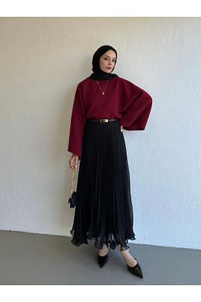 دامن مشکی زنانه پلی استر Genel Markalar - کد 879484620