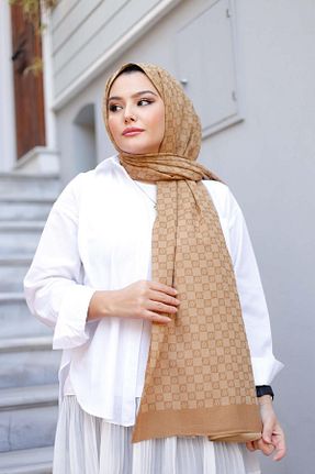 شال طلائی زنانه پلی استر Armine - کد 889092835