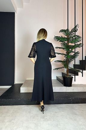 لباس مجلسی و فارغ التحصیلی مشکی زنانه آستین کوتاه gesmoda - کد 786520264