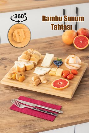 بشقاب قهوه ای بامبو Porsima - کد 890479527