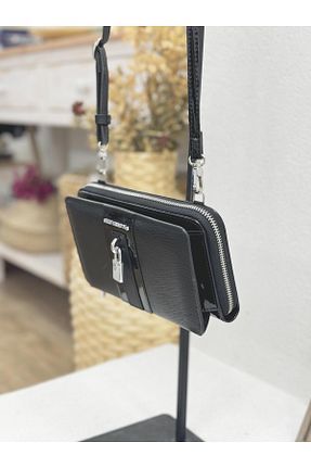 کیف پستچی مشکی زنانه چرم مصنوعی Silver Polo - کد 850392498