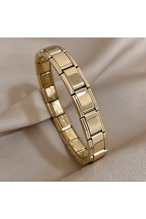 دستبند استیل (فولاد) طلائی استیل ضد زنگ ilvesa shop - کد 889155269