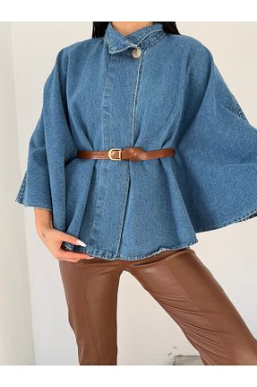 کت آبی زنانه اورسایز Ekim Store - کد 889229762