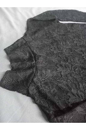 بلوز مشکی زنانه ساده ae giyim - کد 887680605