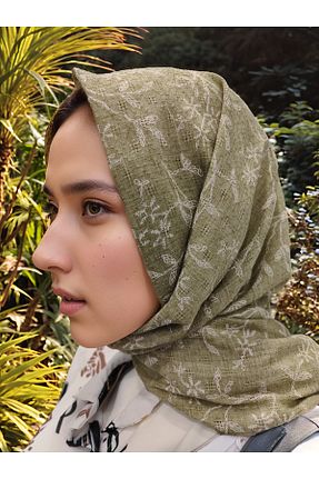 شال سبز زنانه پنبه ای onliecraft - کد 884697136