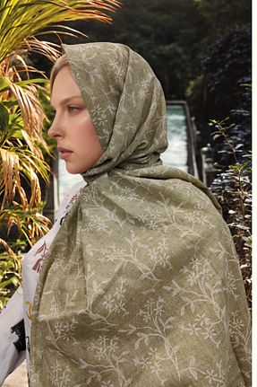 شال سبز زنانه پنبه ای onliecraft - کد 884697136