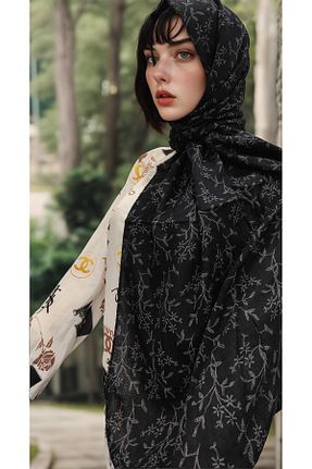 شال مشکی زنانه پنبه ای onliecraft - کد 884696309