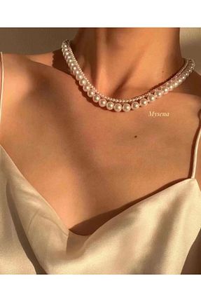 گردنبند مروارید سفید MYSENA - کد 889267013
