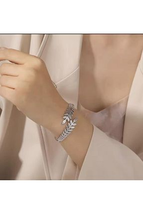 دستبند نقره متالیک زنانه 9 عیار Holatec - کد 876150848