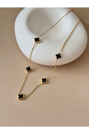 گردنبند استیل ( فولاد ) طلائی استیل (فولاد) Gold Garden - کد 889269403