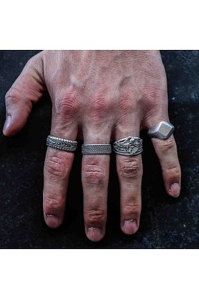 انگشتر جواهر زنانه روکش نقره Atolyezone - کد 937405993