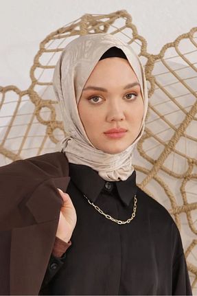 شال بژ زنانه پلی استر Loryan - کد 889277916