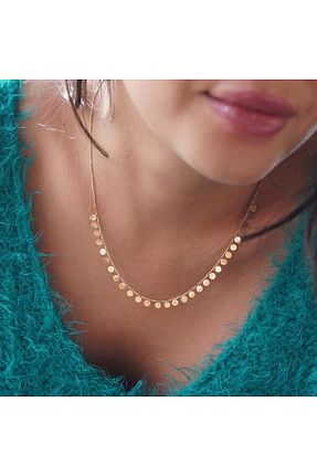 گردنبند طلا زرد زنانه 14 عیار İzgi Kuyumculuk - کد 889293119