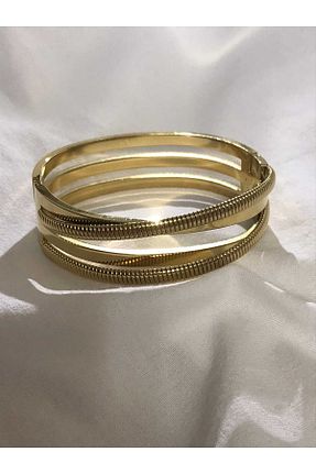 دستبند استیل (فولاد) زرد زنانه استیل ضد زنگ stainless steel - کد 889290509