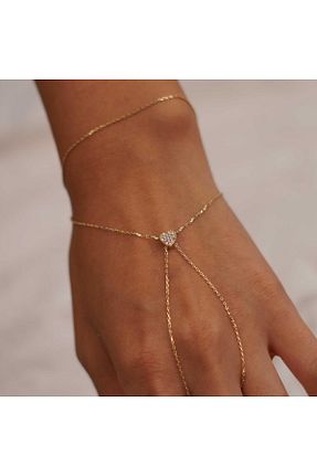 دستبند طلا زرد زنانه 14 عیار İzgi Kuyumculuk - کد 807627755