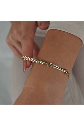 دستبند طلا زرد زنانه 14 عیار İzgi Kuyumculuk - کد 807626975