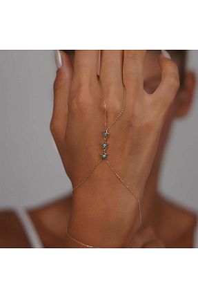 دستبند طلا زرد زنانه 14 عیار İzgi Kuyumculuk - کد 859979850