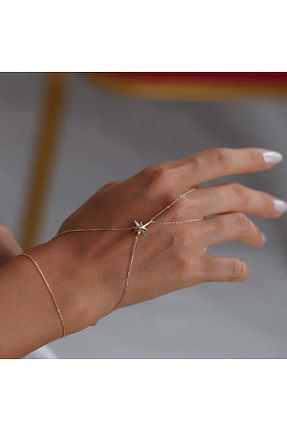 دستبند طلا زرد زنانه 14 عیار İzgi Kuyumculuk - کد 859979374