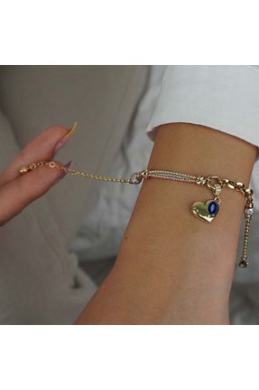 دستبند طلا زرد زنانه 14 عیار İzgi Kuyumculuk - کد 807627032