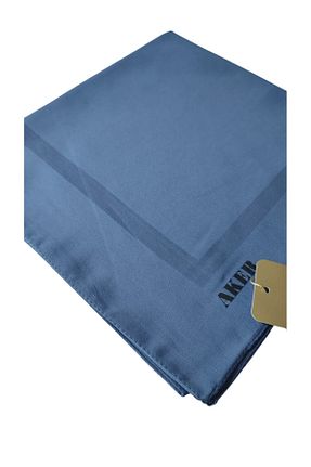 روسری آبی پنبه پلی استر Aker - کد 855471903