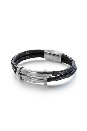 دستبند استیل (فولاد) مشکی زنانه Lee Cooper - کد 889364349