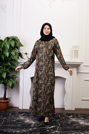 کیمونو و کافتان قهوه ای زنانه پنبه پلی استر Kutay Collection - کد 772246864