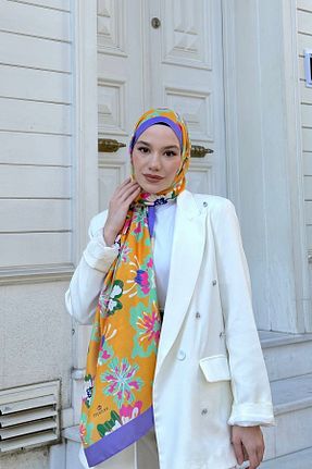 شال نارنجی زنانه İpekhan - کد 772362381