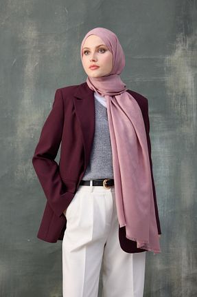 شال صورتی زنانه پنبه ای İpekhan - کد 889380028
