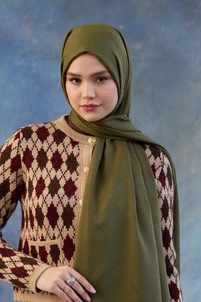 شال سبز زنانه پنبه ای İpekhan - کد 889379924