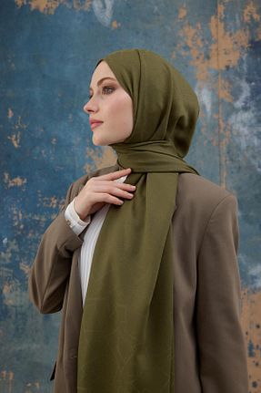شال سبز زنانه پنبه ای İpekhan - کد 889380112