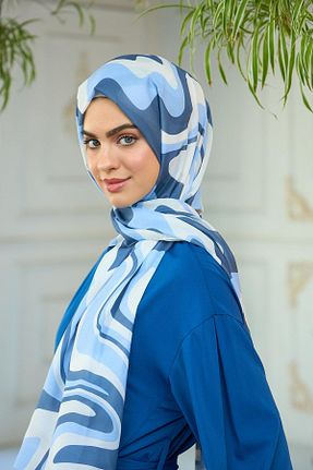 شال فیروزه ای زنانه İpekhan - کد 832896147