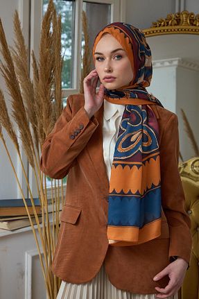 شال نارنجی زنانه İpekhan - کد 832896216