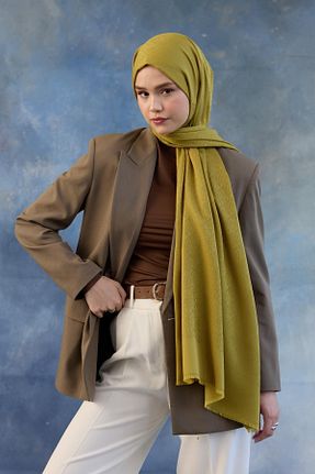شال سبز زنانه پنبه ای İpekhan - کد 889379982