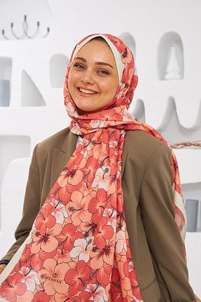 شال نارنجی زنانه پنبه پلی استر İpekhan - کد 759003062